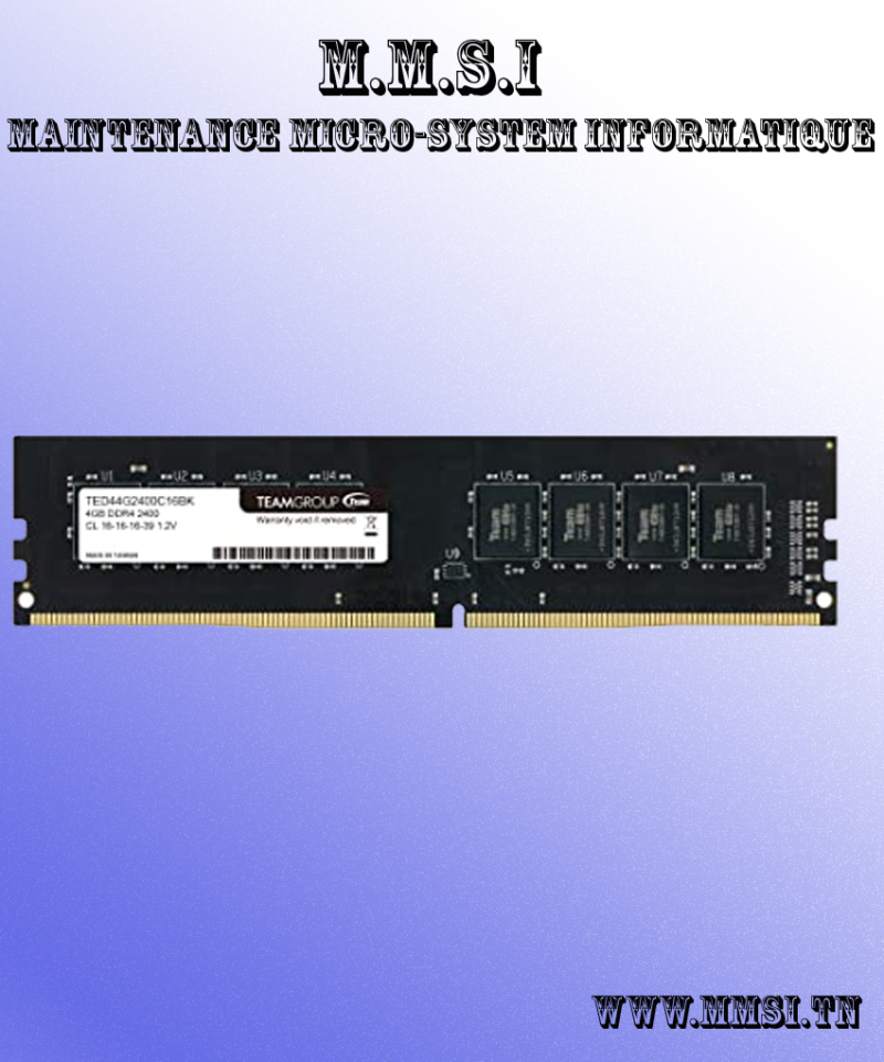 Barrette Mémoire DIMM TeamGroup - Capacité 16 Go DDR4
