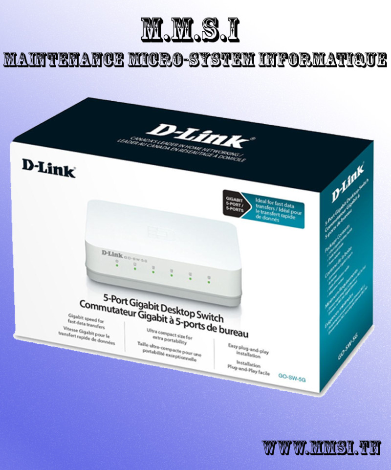 Switch D-Link 5 ports 10/100Mbps (DES-1005A/E )