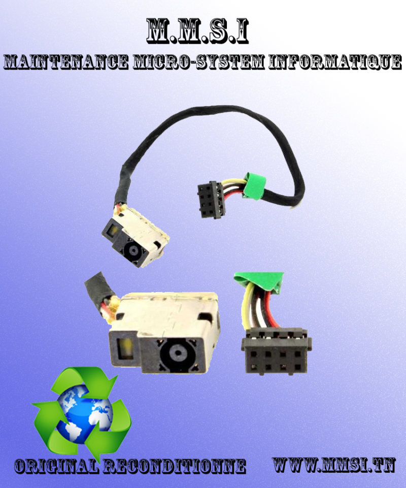 Connecteur de charge DC HP supplémentaire 15-R203NP 717371-yd6 cbl00378 – 0150 original