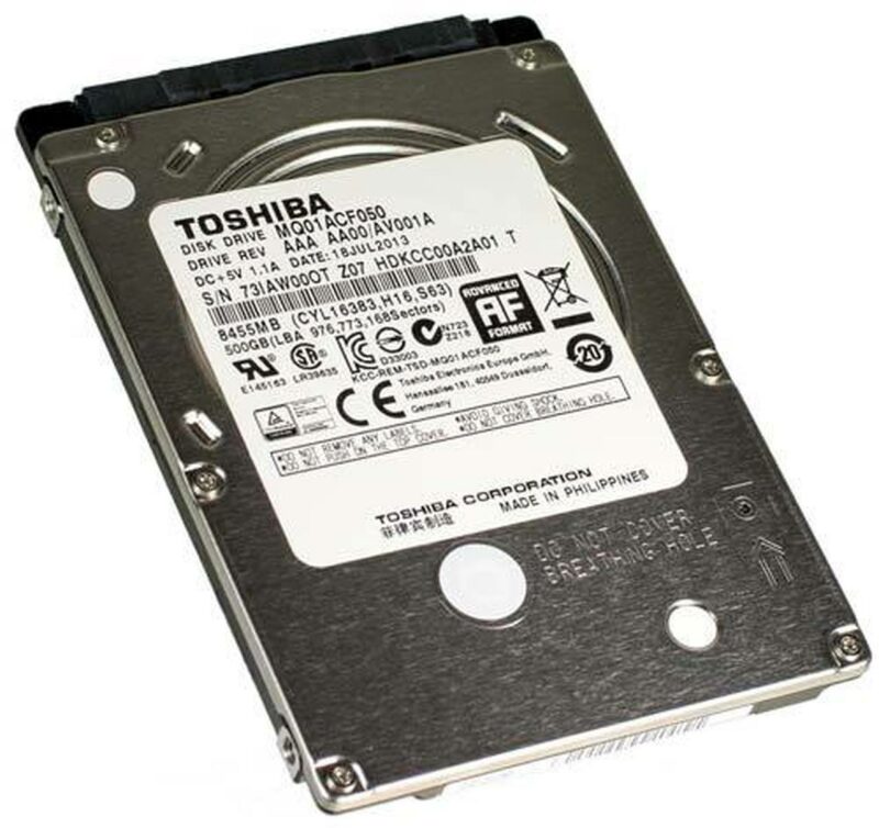 Disque Dur Interne 2.5" Toshiba Reconditionné - Capacité 500 Go