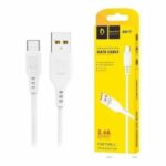 Câble de charge rapide Denmen D01T Type C 2,4A blanc