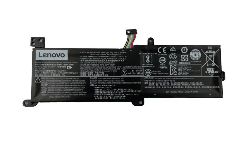 BATTERIE ORIGINALE POUR ORDINATEUR PORTABLE LENOVO L16M2PB1 7.6V 30WH