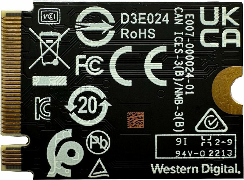 Western Digital , 512 GB 2230 M.2 PCIe NVMe Internal SSD – Image 2