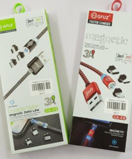 Câble Magnétique Gfuz 3En1 3A – Micro-usb+Type-C+Lightning