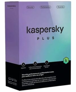 Antivirus KASPERSKY Plus 3 Postes Equivalent Total / 1an
