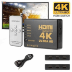 COMMUTATEUR HDMI 4K 5 PORTS PLUS TÉLÉCOMMANDE