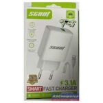 Chargeur SCOOT Fast Charger - 3.1A Avec Câble Micro USB