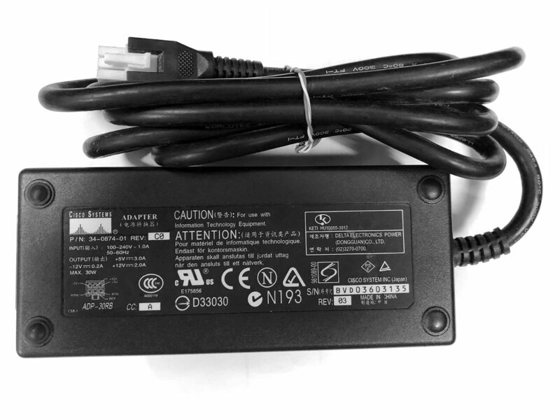 Adaptateur d'alimentation pour routeur Cisco 34-0874-01 ADP-30RB 5 V 12 V Pix
