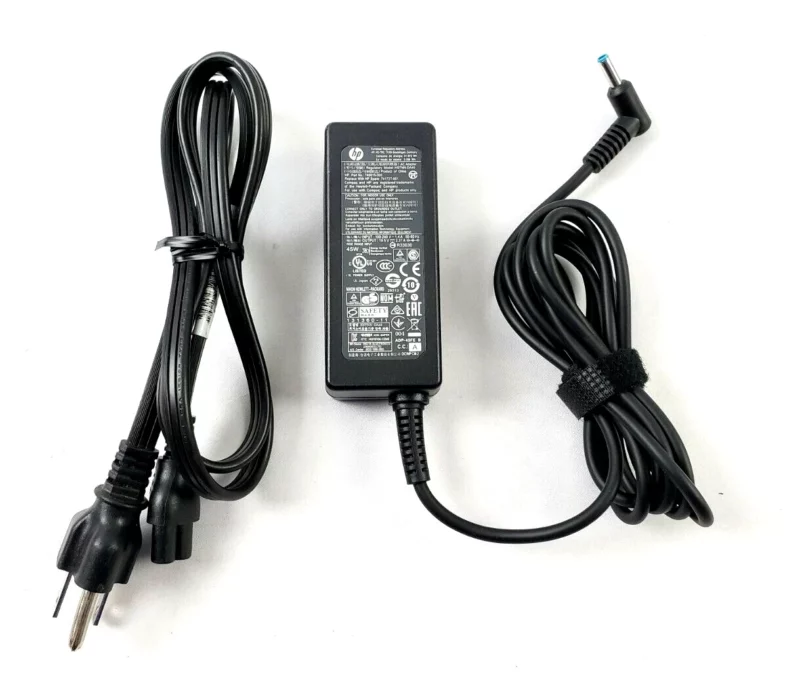 Chargeur secteur pour ordinateur portable HP HSTNN-DA40 45 W à embout bleu authentique