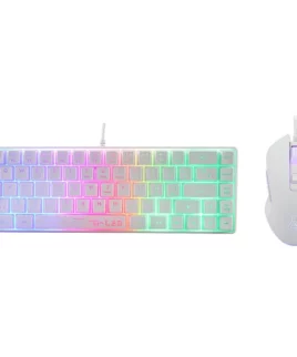 THE G-LAB Pack clavier souris gamer COMBO HYDROGEN BLANC