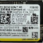 WD SN740 512 Go SSD M.2 2230 30 mm NVMe PCIe 4.0 Gen 4 x 4